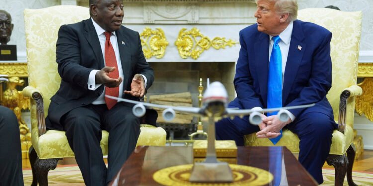 US President Trump and South African President Ramaphosa