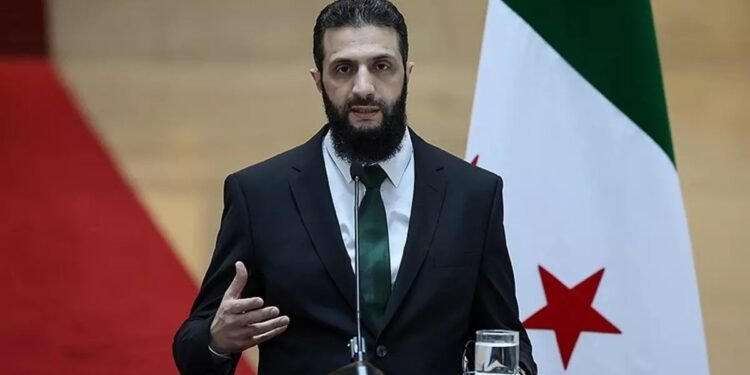 The President of Syria Ahmed al-Sharaa