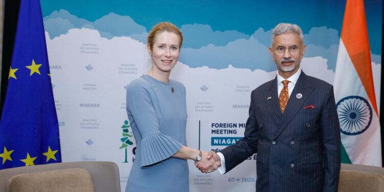 EU High Representative Kaja Kallas with India's EAM Dr. S Jaishankar in Niagara, Canada
