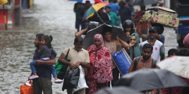 Cyclone Ditwah swept northward across Sri Lanka
