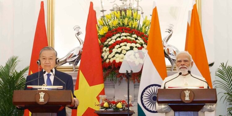PM Modi held wide-ranging discussions with General Secretary, President Mr. To Lam of Vietnam at Hyderabad House, New Delhi.