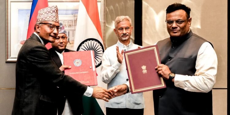 Nepal FM Shisir Khanal with Dr. S Jaishankar