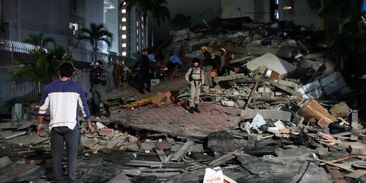 A magnitude 7.2 earthquake hit about 160 km (100 miles) west of Caracas, followed less than a minute later by a magnitude 7.5 tremor.